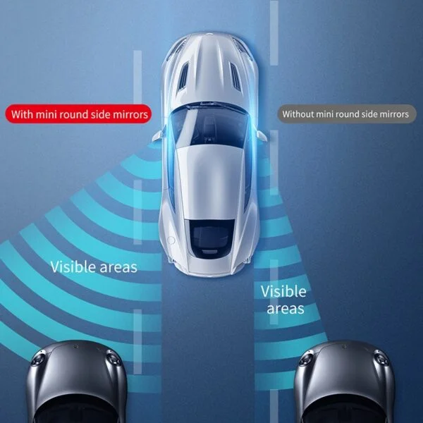Baseus 2pcs Car Rear View Blind Spot Mirror Full Vision 360 Degree Wide Anger Parking Assistant  Mirror - Image 2