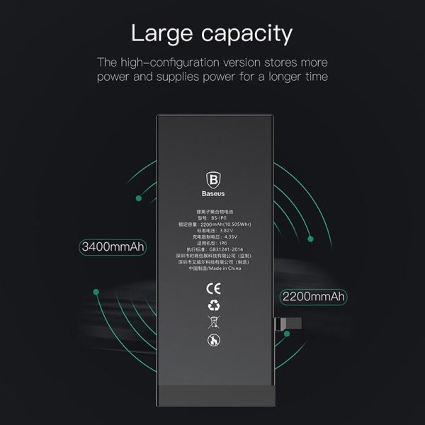 Baseus iPhone 6s Plus 3400MAH High capacity  Original battery - Image 2