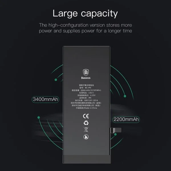 Baseus iPhone 6s Plus 3400MAH High capacity  Original battery - Image 2