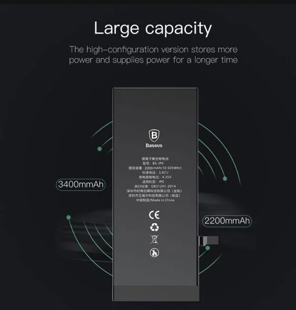 Baseus iPhone 6s Plus 3400MAH High capacity  Original battery - Image 6