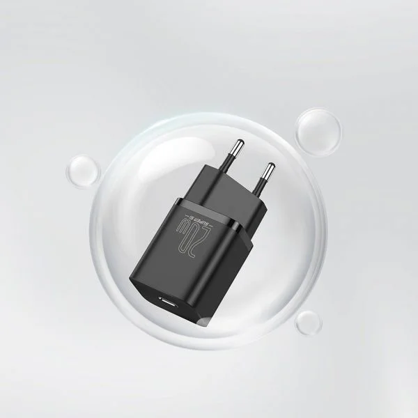 Baseus 25w Charger Adapter Super Si 1C fast wall charger  black EU  CCSP020101 - Image 2
