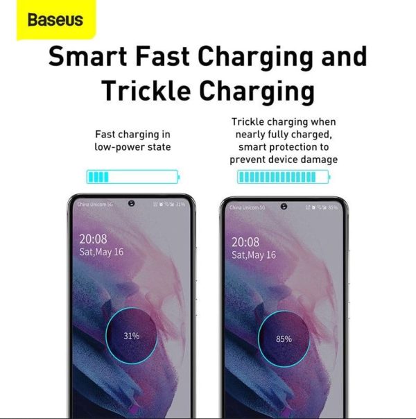 Baseus Tungsten Gold Fast Charging Data Cable USB to Type-C 66W 2m Black CATWJ-C01 - Image 6