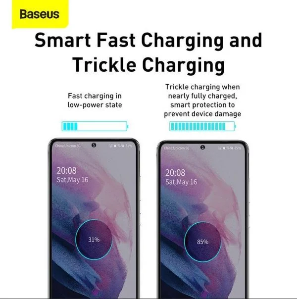 Baseus Tungsten Gold Fast Charging Data Cable USB to Type-C 66W 2m Black CATWJ-C01 - Image 6