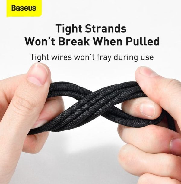 Baseus Tungsten Gold Fast Charging Data Cable USB to Type-C 66W 2m Black CATWJ-C01 - Image 2