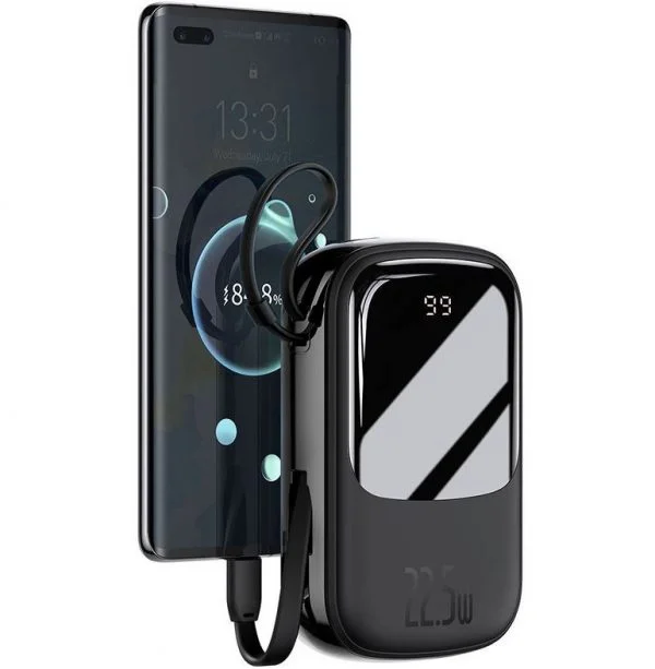 Baseus Qpow Digital Display quick charging power bank 20000mAh 22.5W  With Type-C Cable  Black PPQD-I01 - Image 1