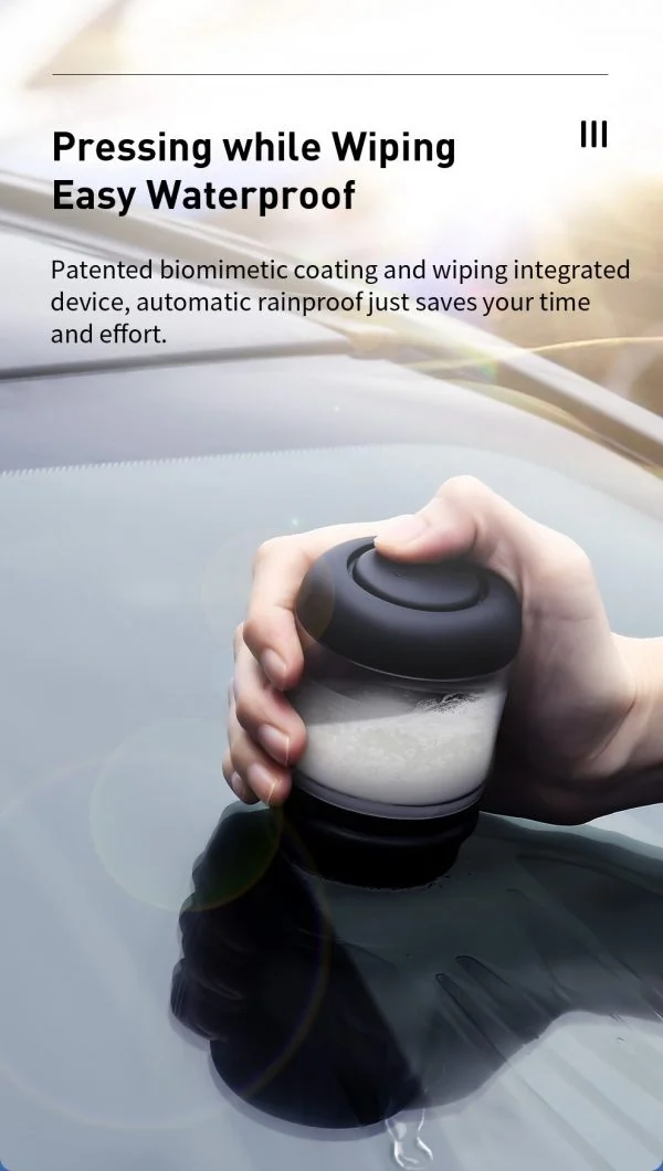 Baseus ACFYJ-A01 Nice view glass rain-proofing agent For Car Window Glass With 100ml Hydrophobic  Black - Image 9