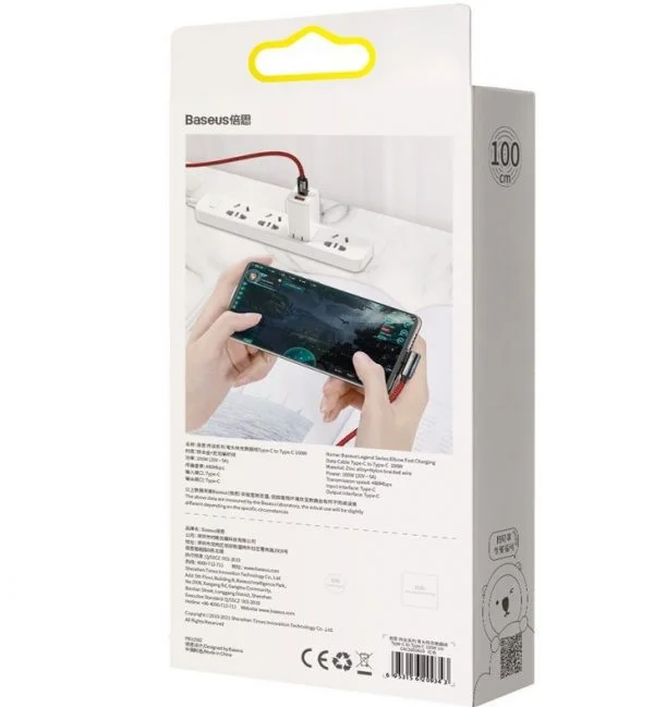 Baseus CATLCS-01 Legend Series Elbow Fast Charging Data Cable Type-C to Lightning For Iphone PD 20W 1m Black - Image 7