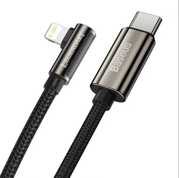 Baseus CATLCS-01 Legend Series Elbow Fast Charging Data Cable Type-C to Lightning For Iphone PD 20W 1m Black - Image 4