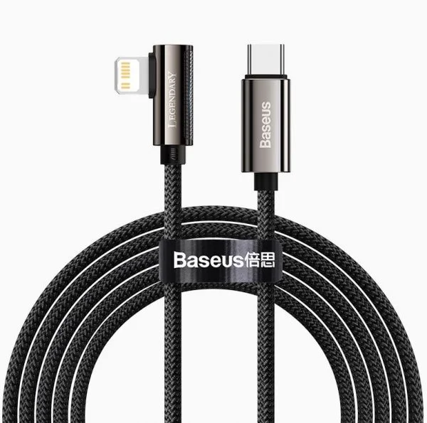 Baseus CATLCS-01 Legend Series Elbow Fast Charging Data Cable Type-C to Lightning For Iphone PD 20W 1m Black - Image 1