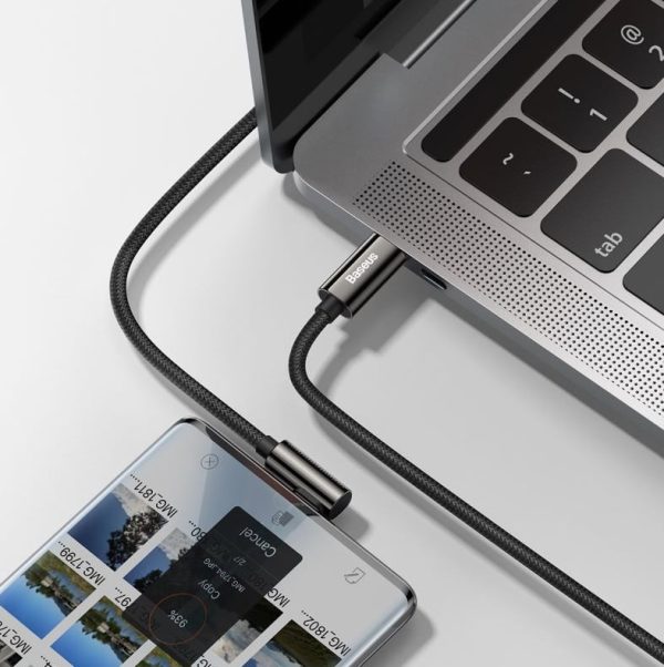 Baseus CATCS-01 Legend Series Elbow Fast Charging Data Cable Type-C to Type-C 100W 1m Black - Image 8