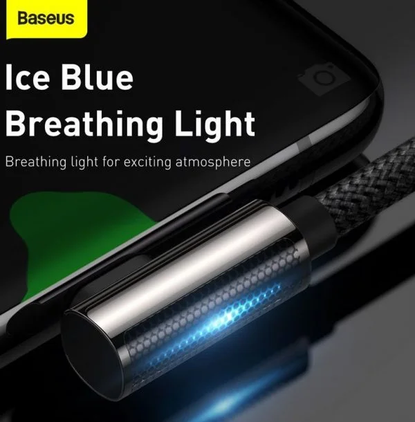  Baseus Legend Series Elbow Fast Charging Data Cable Type-C to Type-C 100W 2m Blue - Image 2