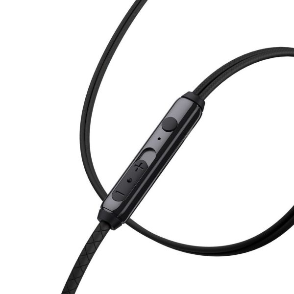 Baseus Encok 3.5mm Wired Earphone H19 Black NGH19-01 -  3 months Replacement Guarantee - Image 2