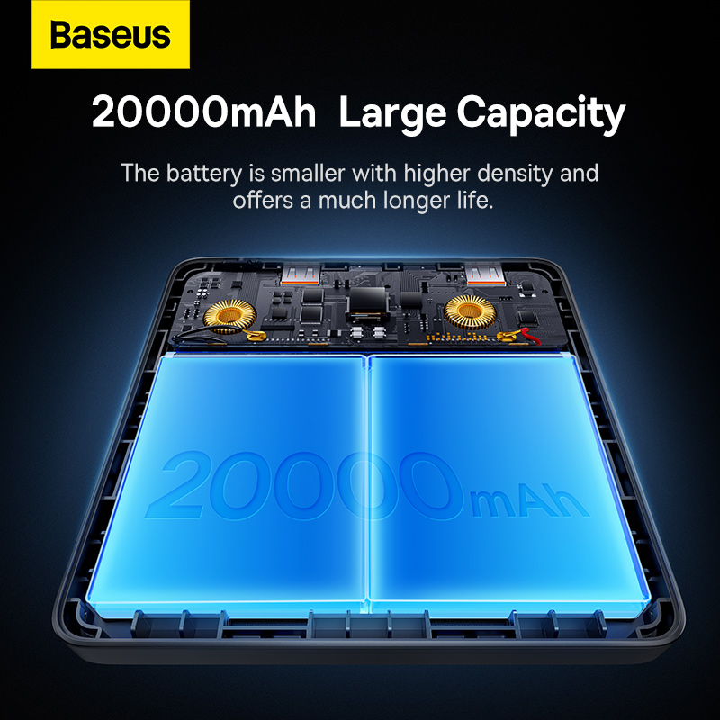 Baseus Power Bank Blade Digital Display Fast Charging Power Bank HD Edition 20000mAh 100W Black For Mobile laptop 3 Months Replacement Warranty 18