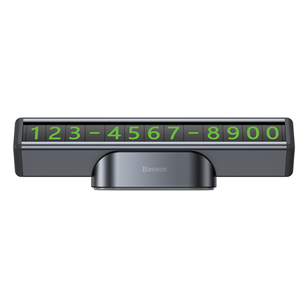 BASEUS Square Bar Temporary Parking Number Plate Phone Number Holder with Base Black CNFT000001 - Image 5