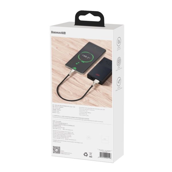 Baseus Cafule Series Metal power bank  Short Data  Cable  USB to Type-C 66W 0.25m  Black CAKF000001 - Image 13