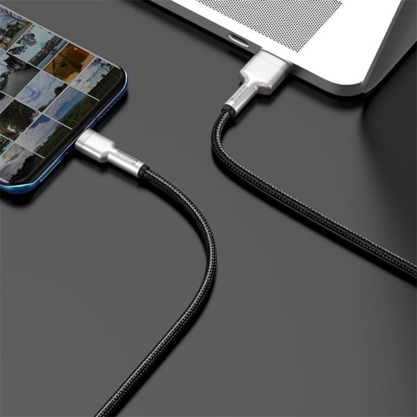 Baseus Cafule Series Metal power bank  Short Data  Cable  USB to Type-C 66W 0.25m  Black CAKF000001 - Image 2