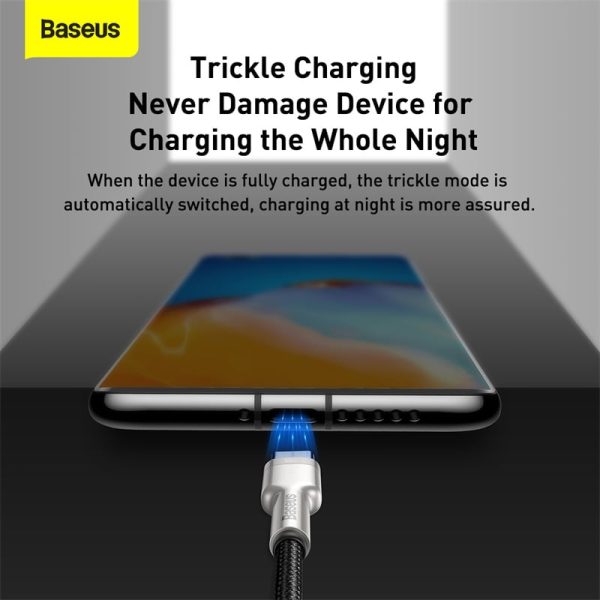 Baseus Cafule Series Metal power bank  Short Data  Cable  USB to Type-C 66W 0.25m  Black CAKF000001 - Image 9