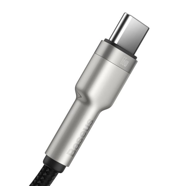 Baseus Cafule Series Metal power bank  Short Data  Cable  USB to Type-C 66W 0.25m  Black CAKF000001 - Image 6