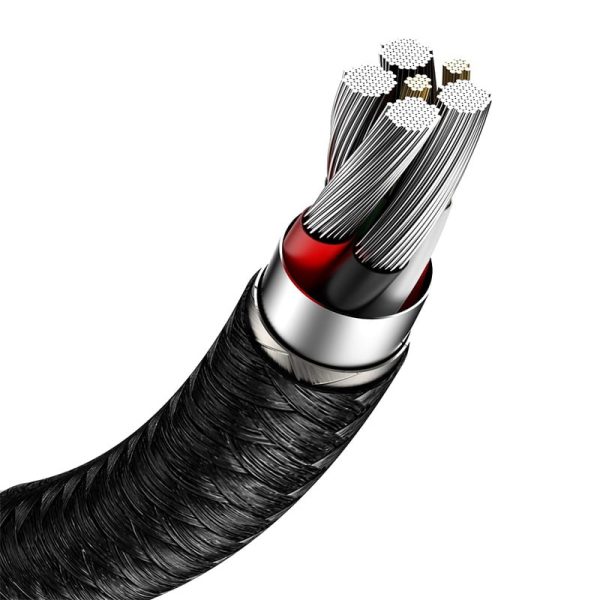 Baseus Cafule Series Metal power bank  Short Data  Cable  USB to Type-C 66W 0.25m  Black CAKF000001 - Image 4
