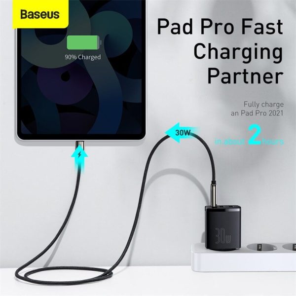 BASEUS Compact Quick Charger Portable 2U+C Three Ports 30W Wall Charging Adapter EU Plug - 3 Months Replacement Warranty - Image 10
