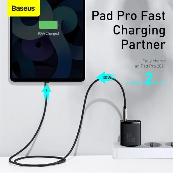 BASEUS Compact Quick Charger Portable 2U+C Three Ports 30W Wall Charging Adapter EU Plug - 3 Months Replacement Warranty - Image 10