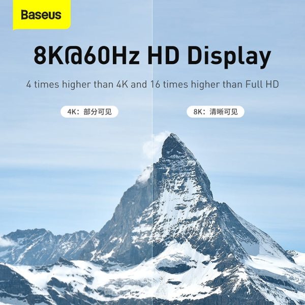 Baseus Thunderbolt 4 USB4 Full-Featured 8K Video 40Gbps Premium Cable Type-c to Type-c 100W 1M P10311803111-00 - Image 5