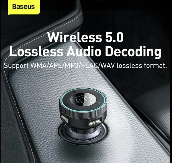 Baseus CCLH-01 Enjoy Car Wireless 5.0 MP3 3.4A Charger FM  modulator - Image 3