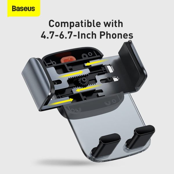 Baseus Easy Control Clamp Car Mount Holder Air Outlet Version Black SUYK000101 - Image 7