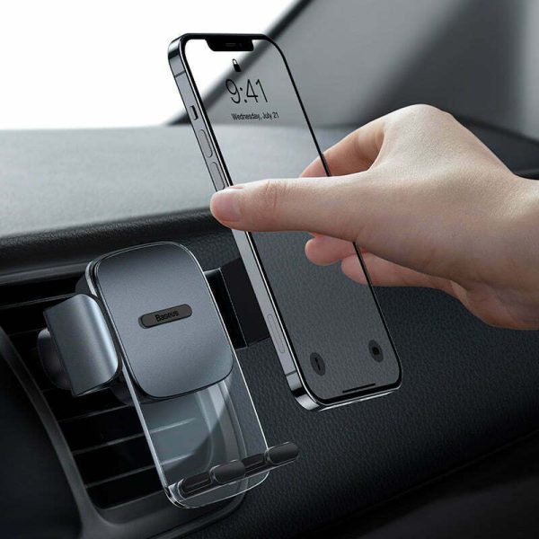 Baseus Easy Control Clamp Car Mount Holder Air Outlet Version Black SUYK000101 - Image 4