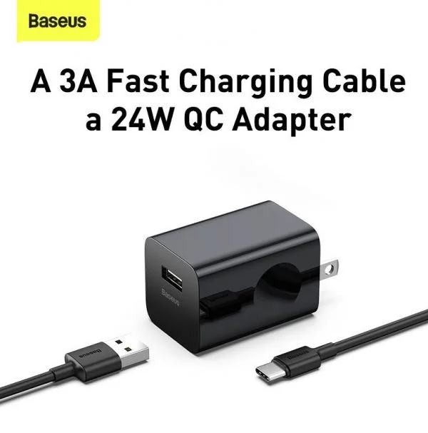 Baseus Swan 2-in-1 Wireless Magnetic Charging Bracket 20W Quick Charger 12V 2A  With USB For type-C 3A 1m Black - Image 6
