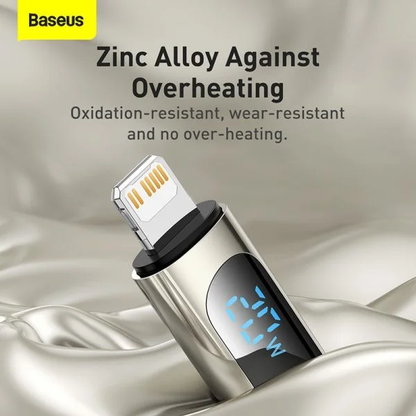 Baseus Display Fast Charging Data Cable Type-C to Lightning For Iphone 20W 1m Black - 3 Months Replacement Warranty - Image 3