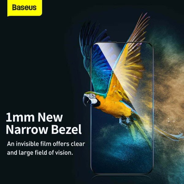 Baseus Full-glass Tempered Glass Film For iPhone 13mini 5.4inch 2021 2pcs pack With Pasting Artifact  Black SGQP010001 - Image 3