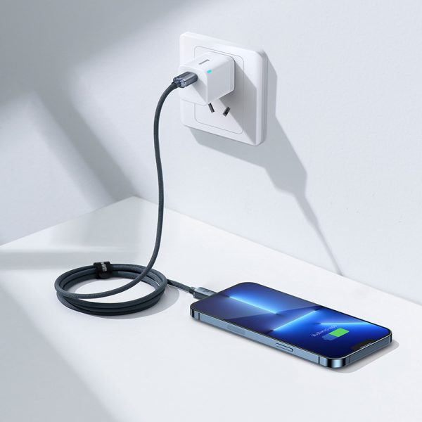 Baseus Crystal Shine Series 20W Fast Charging Type-C to Lightning For Iphone 2m Data Cable Black CAJY000301 - Image 3