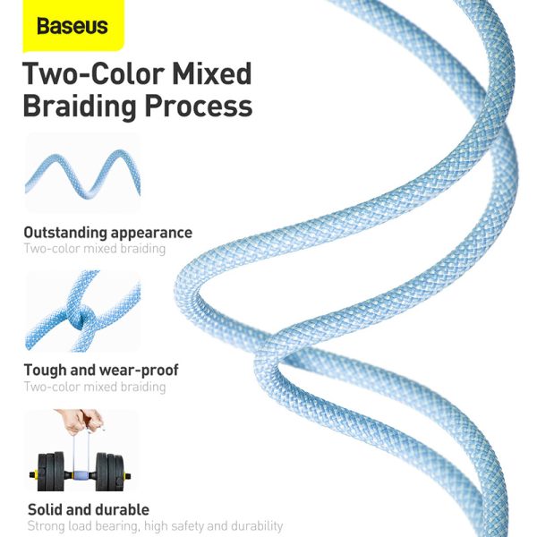 Baseus Dynamic Series 20W  Type-C to Lightning Fast Charging Data Cable 1m Blue CALD000003 - Image 3