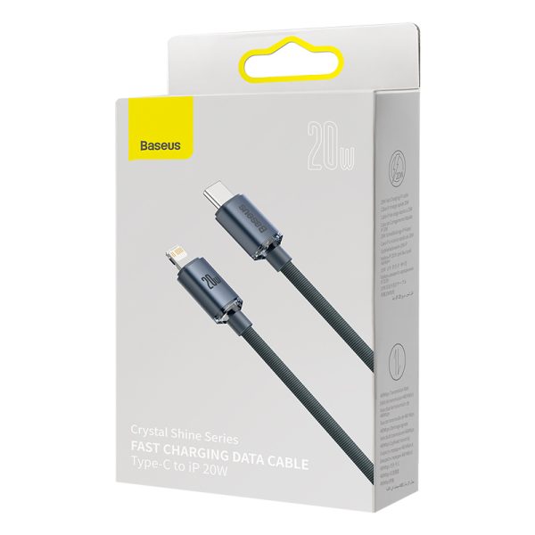 Baseus Crystal Shine Series 20W Fast Charging Type-C to Lightning For Iphone 2m Data Cable Black CAJY000301 - Image 6