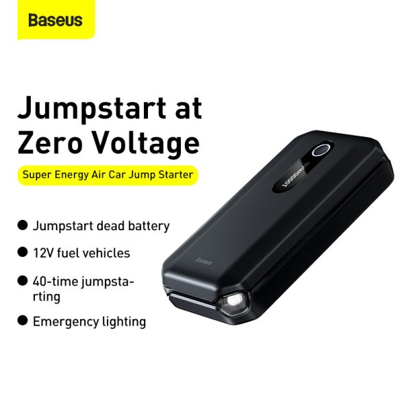 Baseus Super Energy Air Car Jump Starter 10000mAh Peakcurrent 1000A Black - Image 6