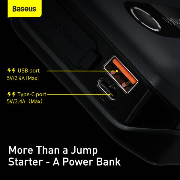 Baseus Super Energy Air Car Jump Starter 10000mAh Peakcurrent 1000A Black - Image 3