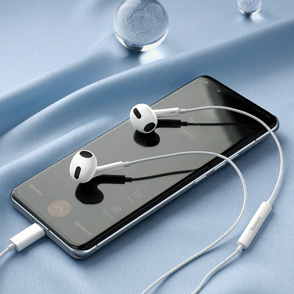 Baseus Encok Type-C lateral in-ear Wired Earphone C17 White NGCR010002 - Image 3