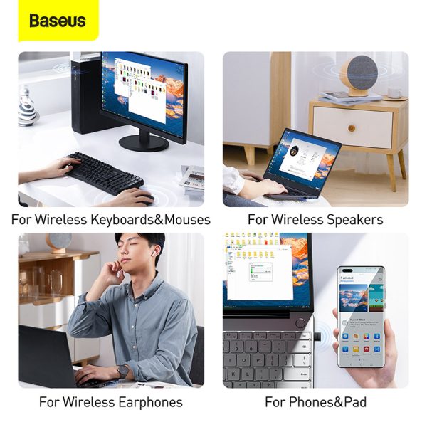 Baseus Bluetooth Receiver Adapter BA04 Black ZJBA000001 - Image 8