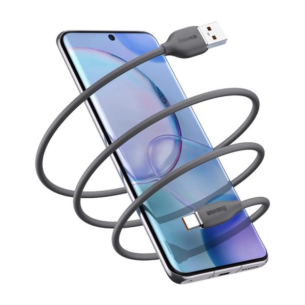 Baseus Type-C 100W USB  Jelly Liquid Silica Gel Fast Charging Data Cable 1.2m Black CAGD010001 - Image 6