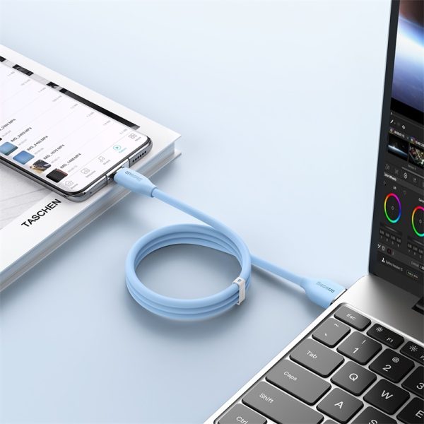 Baseus Type-C 100W USB  Jelly Liquid Silica Gel Fast Charging Data Cable 1.2m Blue CAGD010003 - Image 5