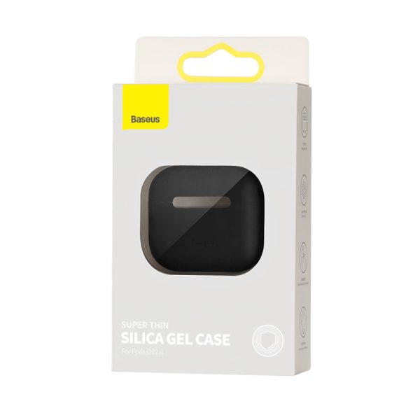 Baseus Apple Air Pods 2021 Case Super Thin Silica Gel Black WIAPPOD-CBZ01 - Image 3