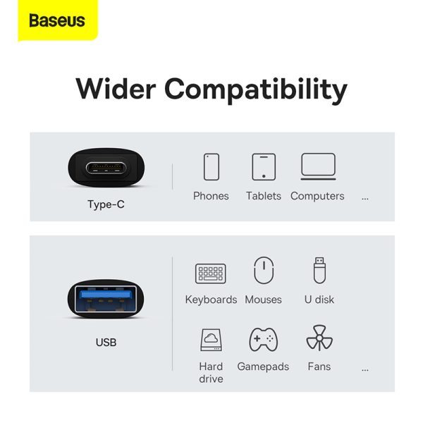 Baseus OTG Ingenuity Series Mini OTG Adaptor Type-C to USB-A 3.1 Black ZJJQ000001 - Image 5