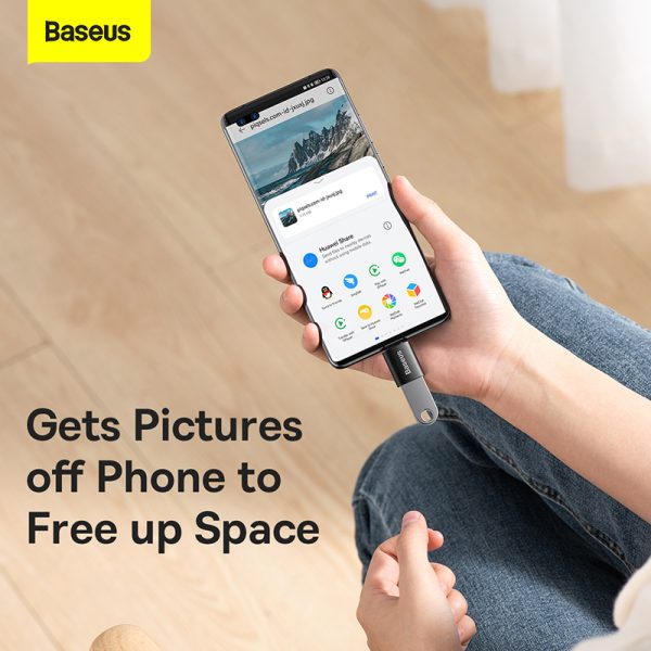 Baseus OTG Ingenuity Series Mini OTG Adaptor Type-C to USB-A 3.1 Black ZJJQ000001 - Image 3