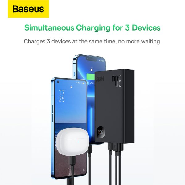 Baseus Power Bank Adaman 2 30W 20000Mah VOOC  Edition  Fast Charging power bank With USB To Type-c to 0.3m  PPAD050001 - Image 5
