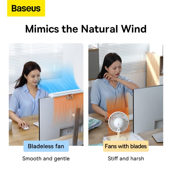 Baseus Refreshing Monitor Clip-On & Stand-Up Desk Fan Black ACQS000001 - Image 5
