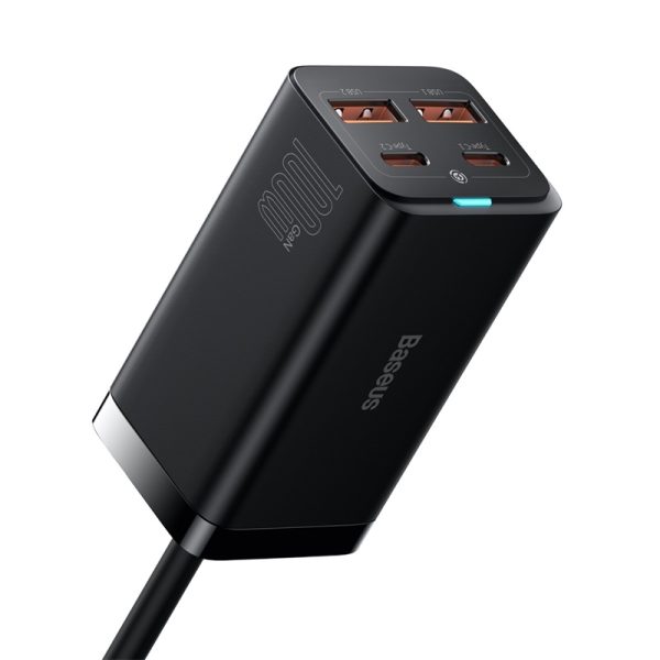 Baseus GaN Charger GaN3 Pro Desktop Fast Charger 2U 2C 100W CN Black CCGP000001 - Image 2