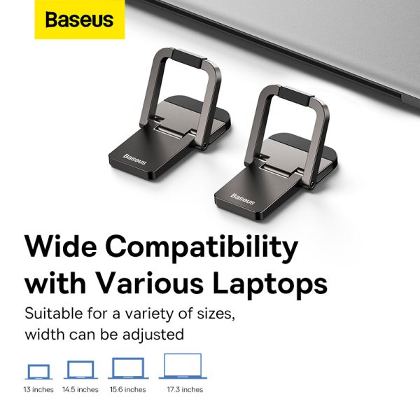 Baseus Slim Laptop Kickstand  2pcs Grey LUZC000013 - Image 1