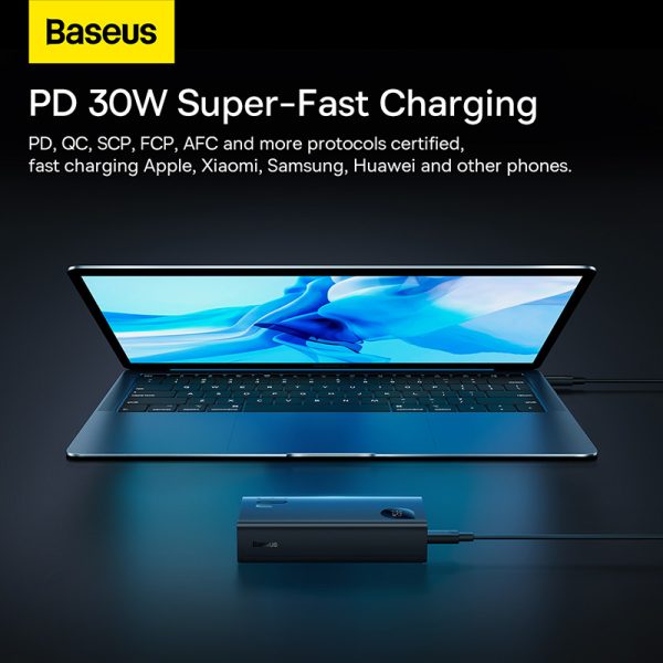 Baseus Power Bank 30W 10000Mah Adaman 2  Metal power bank With  USB-C 50CM Cable PPAD0400A01 - Image 3
