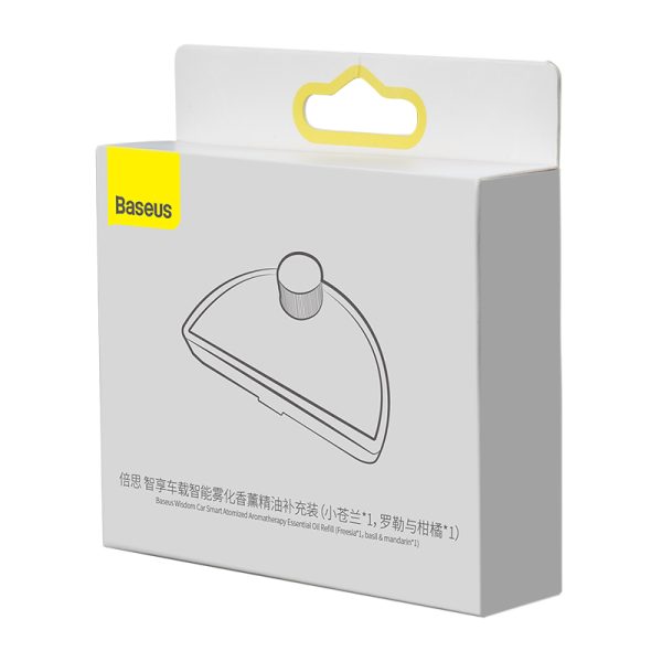 Baseus Wisdom Car Smart Atomized Air Freshener Essential Oil Refill  1xFreesia 1xbasil 1xmandarin CNZX010200 - Image 4